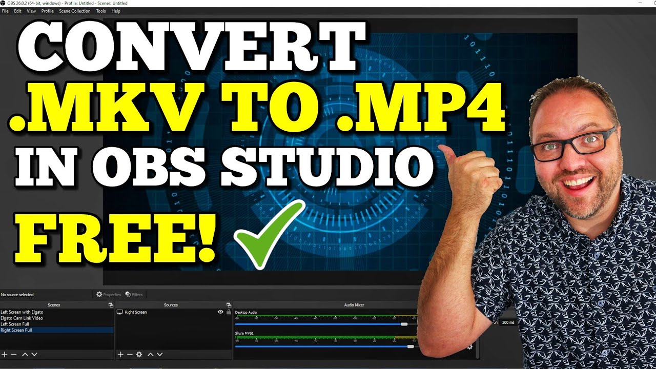 How to Convert MKV to MP4 Free in OBS Studio | Easy! - YouTube