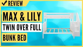 Max & Lily Twin over Full Bunk Bed with Staircase