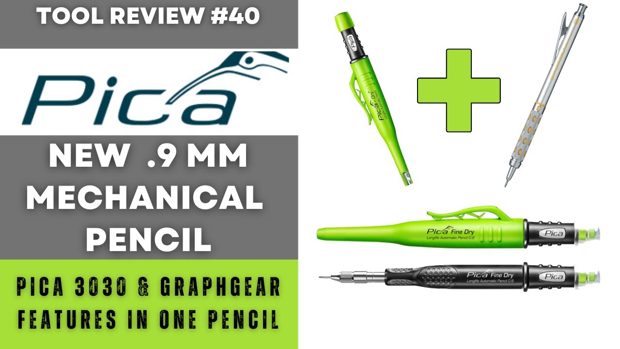 NEW Pica 7070 .9 mm Pencil / Pica 3030 Housing with the Finer
