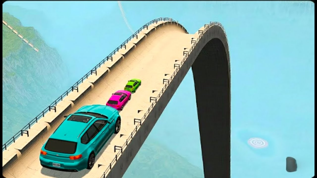 🤯Big and small Cars vs Giant Ramp 😱 BeamNG.drive