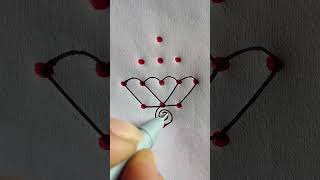 5×1 dots easy rangoli | #art #dialyrangoli #rangoli #muggulu #akkirangoli #simplekolam