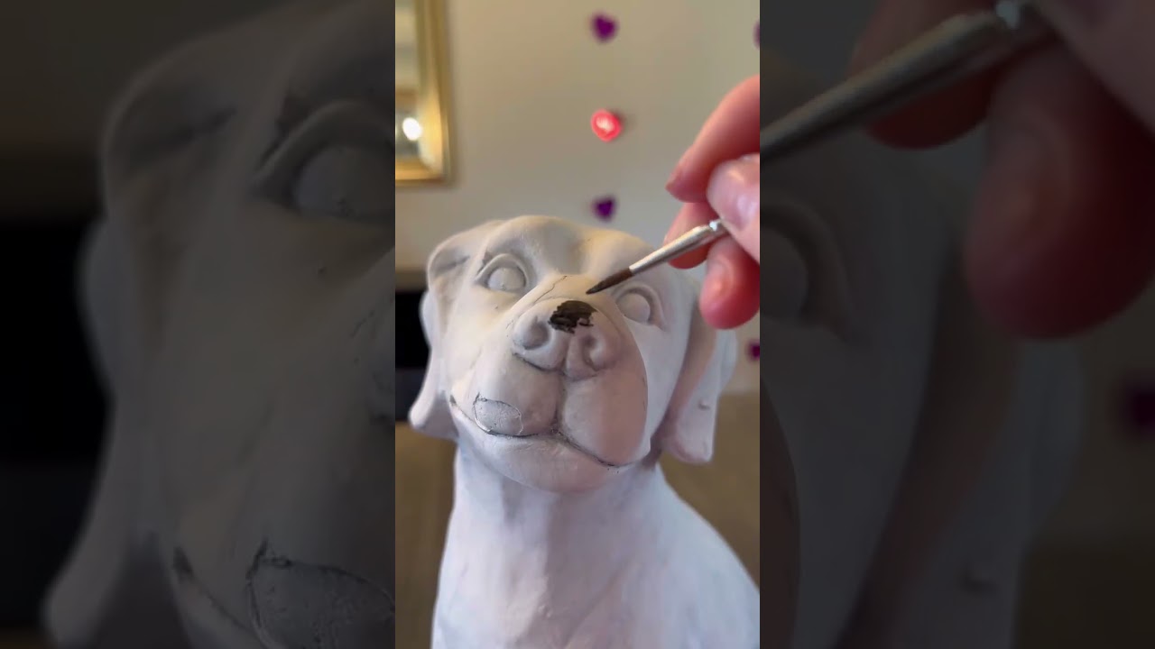 I gave this dog statue the best makeover 