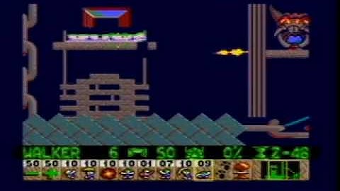 Lemmings Level 3 Present: Let Me Get Out Of Here! SEGA Mega Drive
