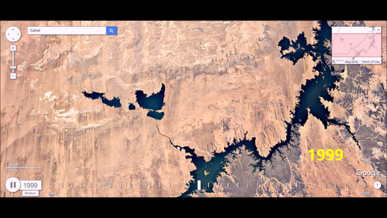 Formation (and Disappearance) of Man-Made Lakes in the Sahara - Time Lapse
