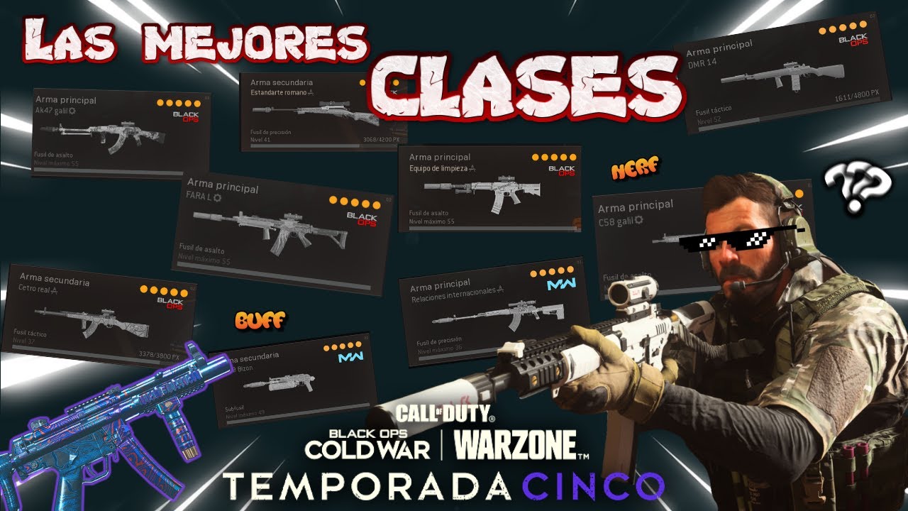 Las MEJORES CLASES para la TEMPORADA 5 RECARGADA en WARZONE 😎 - YouTube