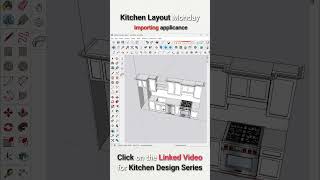 Kitchen Design - One Wall Layout Part 3  #sketchup #kitchendesign #kitchenlayout #sketchup_core