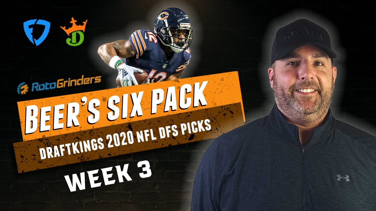 DRAFTKINGS NFL 2020 WEEK 3 PICKS | The Daily Fantasy 6 Pack