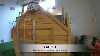 ChickenGuard All-in-One Porte Poulailler Automatique - Écran LCD, Mode Hiver, Capteur Lumière (Vert + Piles)