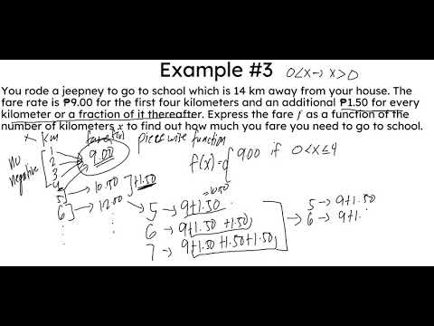 Functions As Representations of Real Life Situations 4 (Piecewise Function continued)