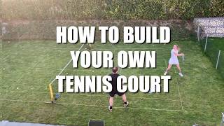 How to build your own tennis court - Jalena Meyer - Stay at Home Tennis (Corona)