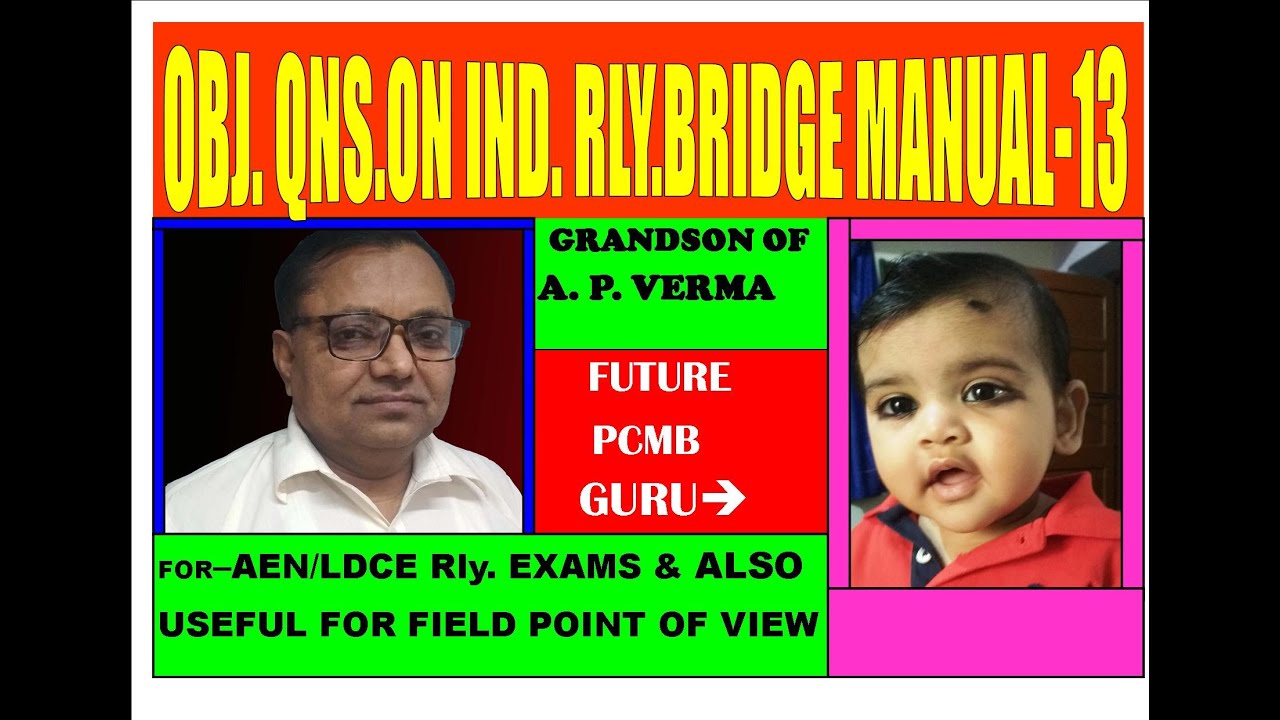 INDIAN RLY. BRIDGE MANUAL(OBJ. QNS. ON INDIAN RLY. BRIDGE MANUAL) OR LDCE/AEN (Pt-13) Pl. SHARE