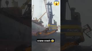 Crane crash 😨😨 #accident #crash #mishap