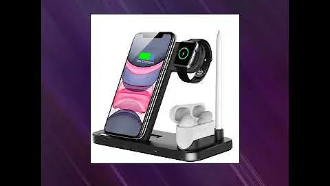 15W Qi Fast Wireless Charger Stand For iPhone 11 XR X 8 Apple Watch 4 in 1 Foldable Charging Dock...