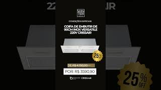 COIFA DE EMBUTIR CRISSAIR 90CM INOX | WINTER SALE TRAMONTIN DESIGN