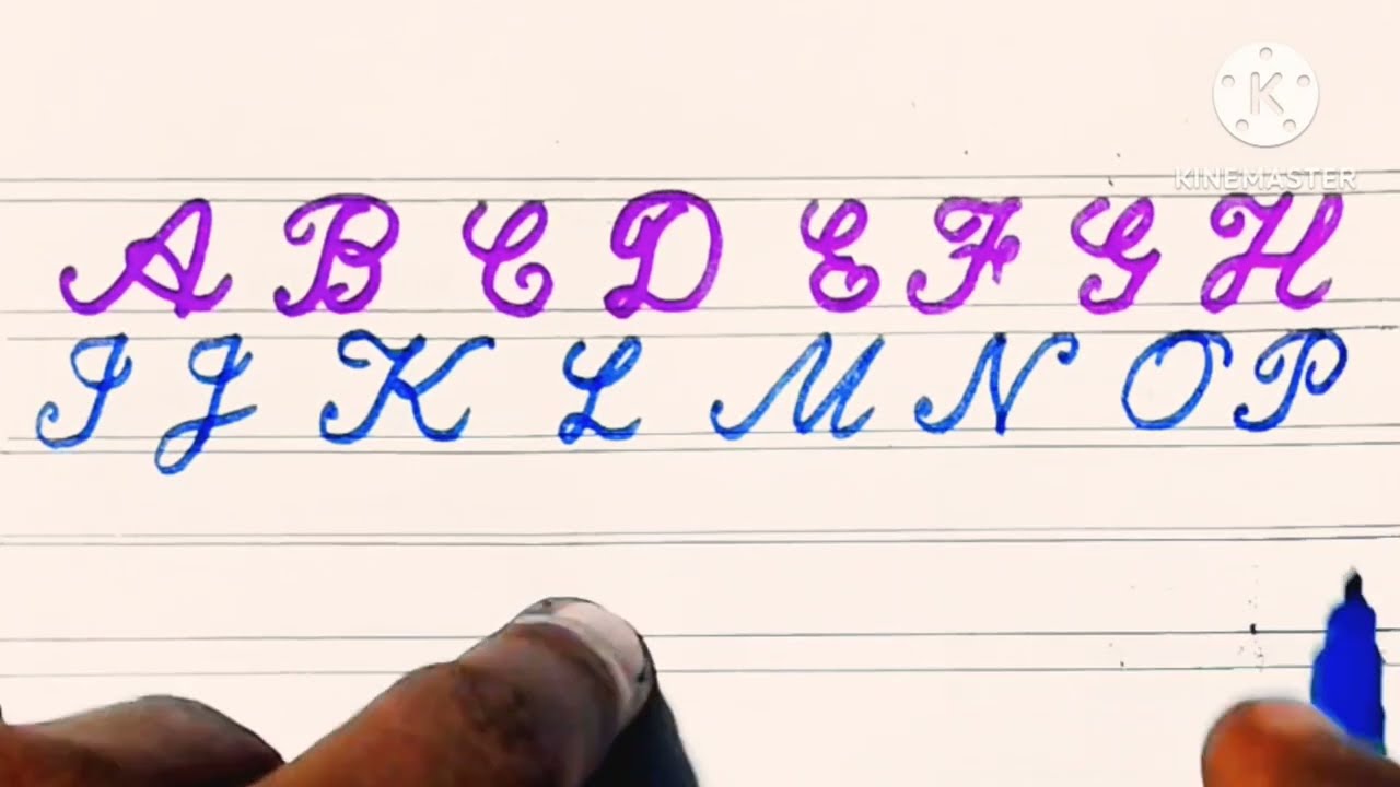 ENGLISH Cursive capital letter drowning coloring ll abcd...XYZ Tok ll EASY BEAUTIFUL COLORING DROW 
