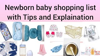 Baby shopping list \/\/ Newborn baby essentials \/\/ things to buy for newborn