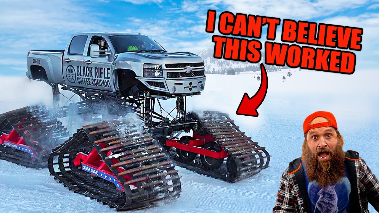 Custom Snow Tracks on my Monster Mud Truck!