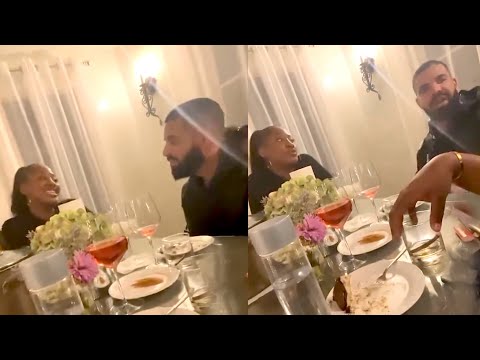 Drake Surprises Tems As They Hang Out Together "Fountains"