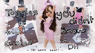Toggles you didn’t know that existed in dress to impress/dti/roblox/#viral #trend #trending #dti