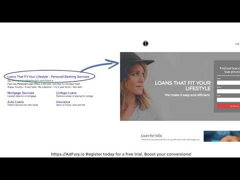 AdFury: Site link landing pages