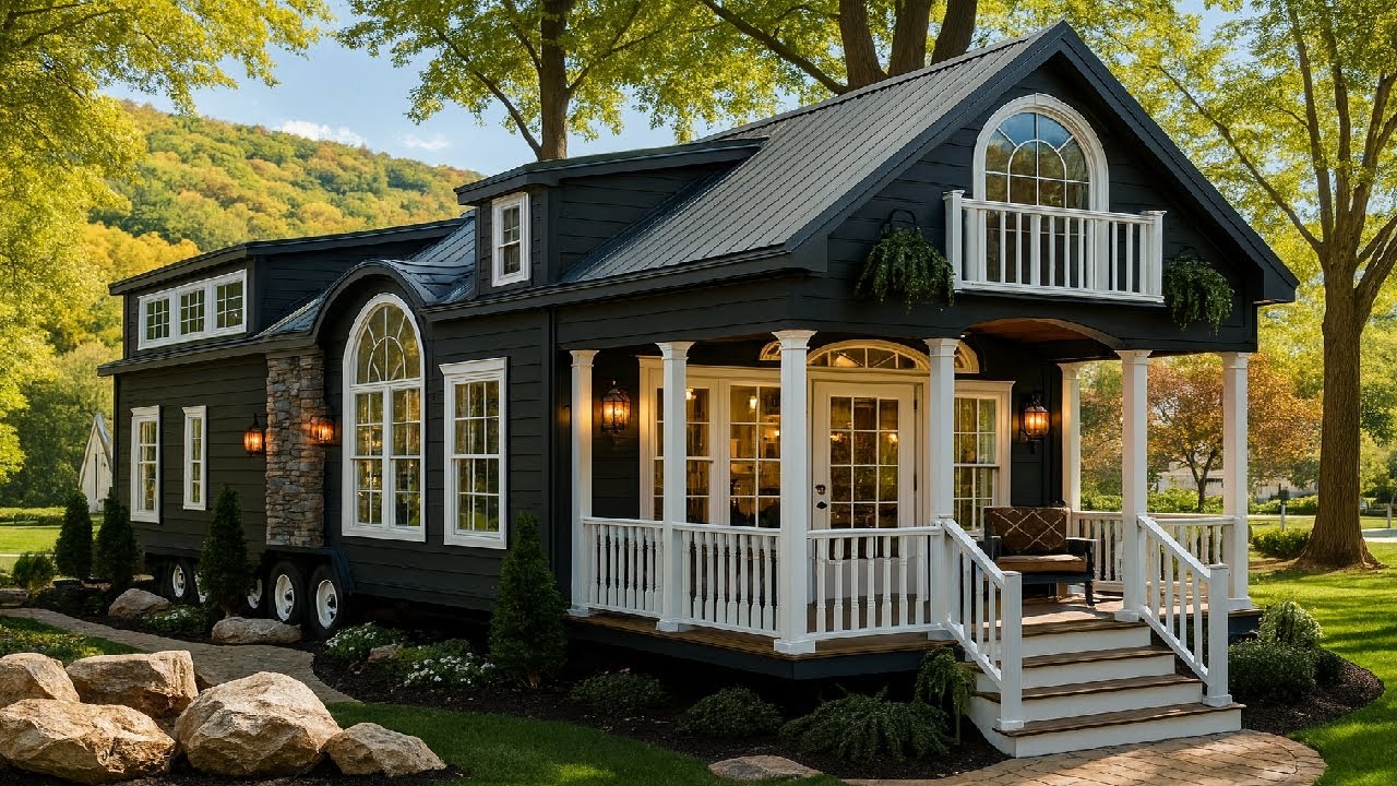 Почему этот дом на колесах площадью 399 квадратных футов — уютный дом мечты, о котором мечтает ка...
