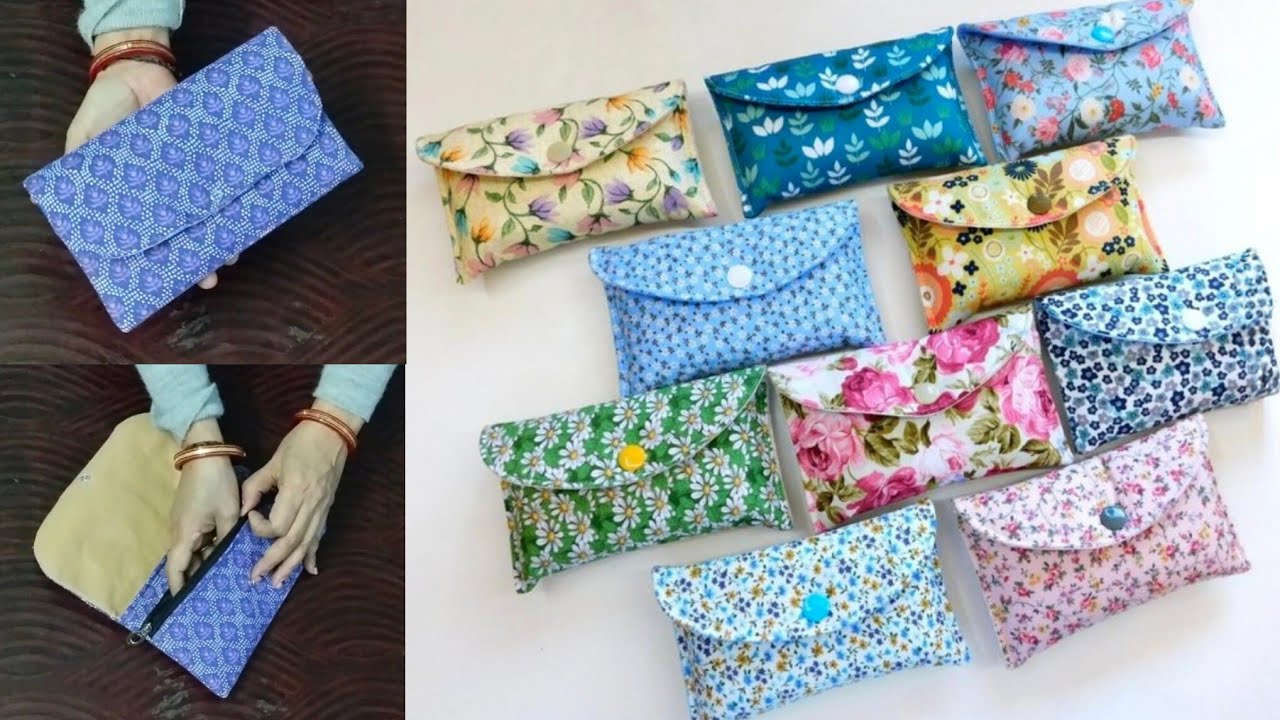 Market Jaisa Ladies Purse Ghar Par | Step by Step Hindi / Zipper Ladies Purse cutting and stitching