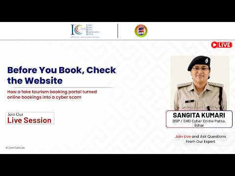 #CyberSafeLive Session 85 | Before You Book, Check the Website | Fake Tourism Booking Scam