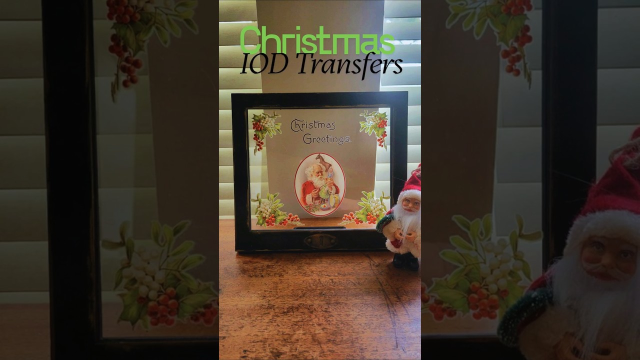 ВАУ! Преобразить эту рождественскую рамку так просто с помощью IOD-трансферов 🎄✨