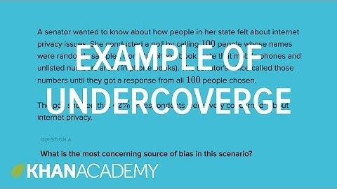Example of under coverage introducing bias