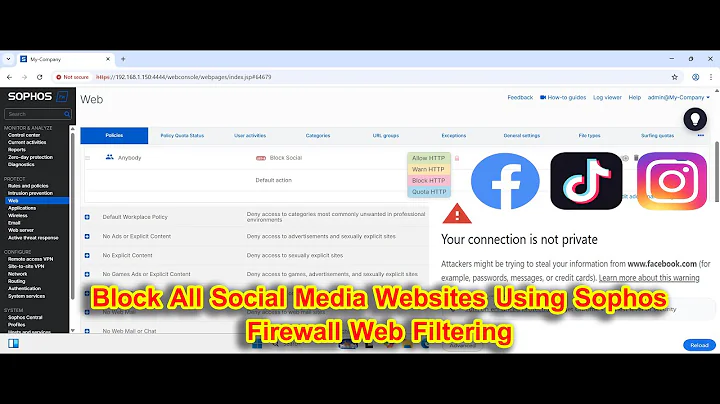 How to Block All Social Media Websites Using Sophos Firewall Web Filtering