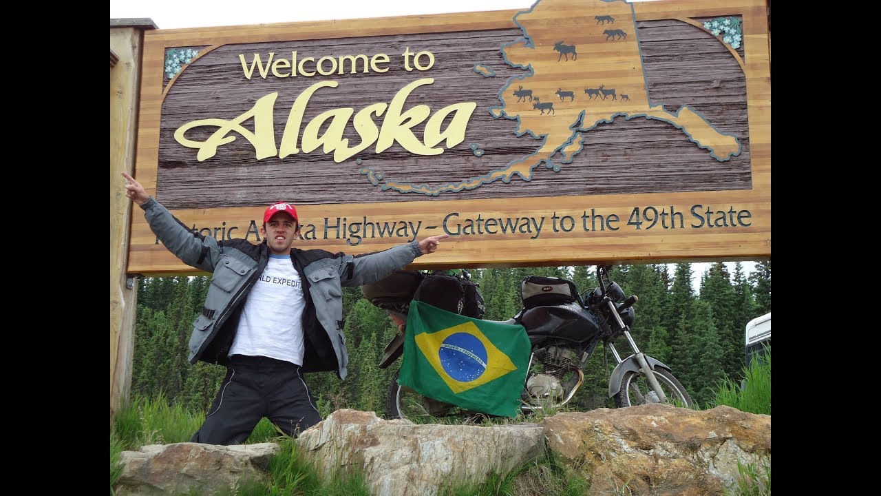 VIAGEM BRASIL / ALASKA - MOTO HONDA TITAN 150 CC - A MAIOR AVENTURA EM 7 MINUTOS - DIEGO GIACOMELI