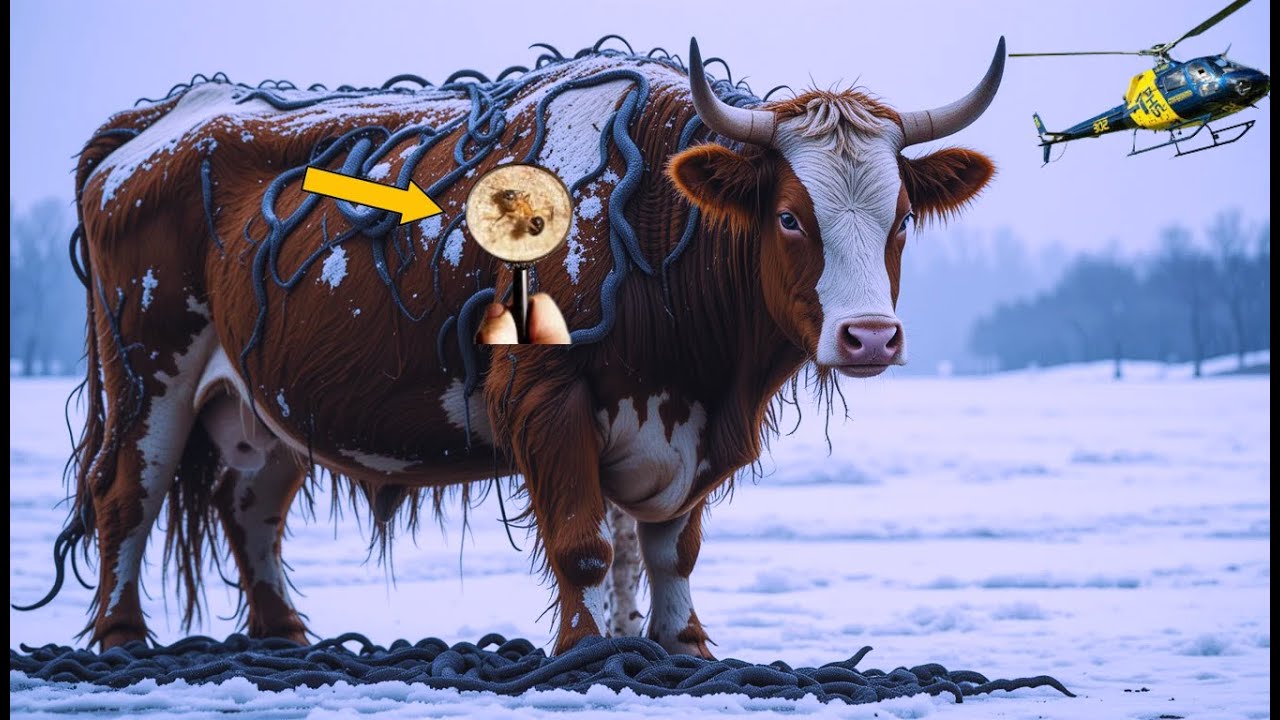 The Wild Cow Covered in Millions of Snakes ! 