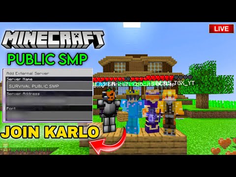 MINECRAFT PUBLIC 🔥 SERVER JOIN NOW | JAVA + PE 24/7 INSANE LAUNDA IS ...