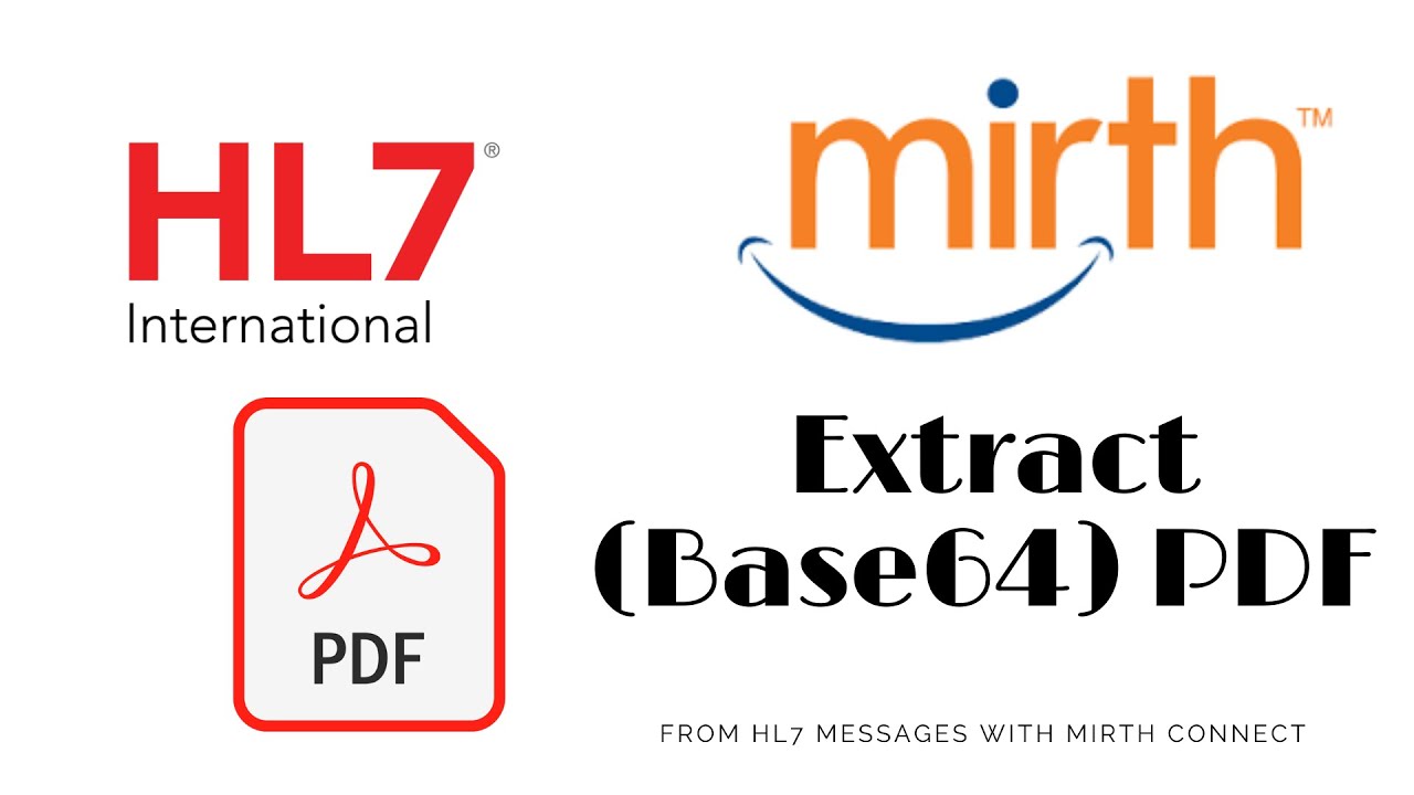 Extract (Base64) PDF from HL7 messages with Mirth Connect - YouTube