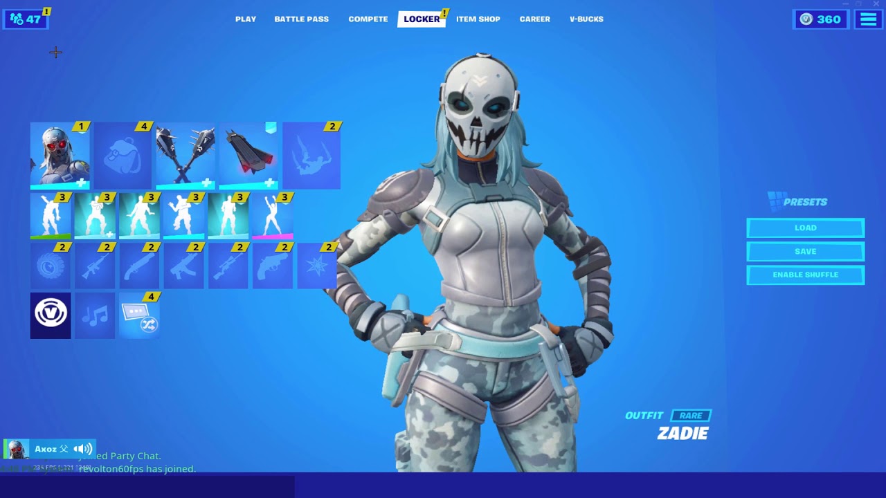 Zadie and metal mouth skin gameplay and review (Metal Masq set)