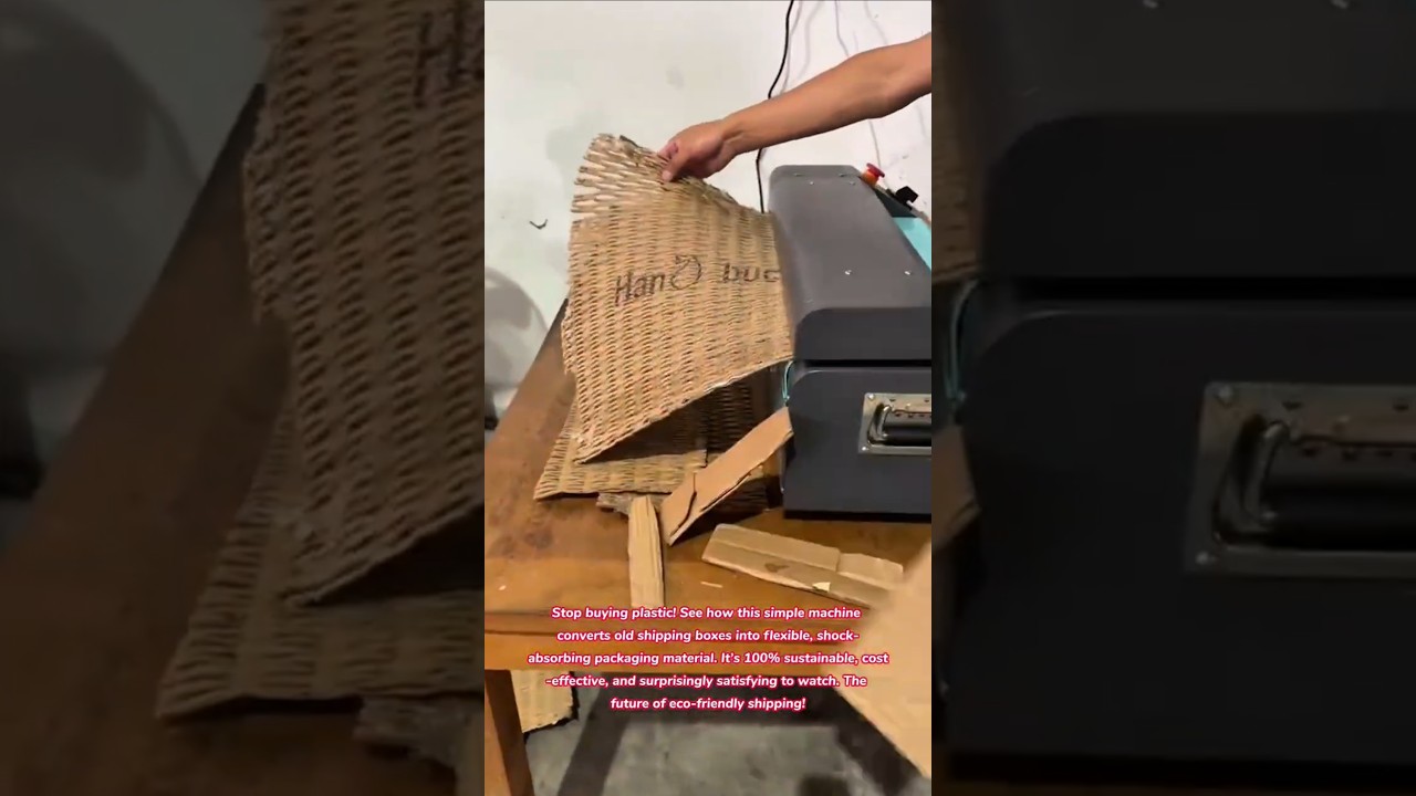 Eco-Pack! 📦♻️ Turning Trash Cardboard Into Bubble Wrap 