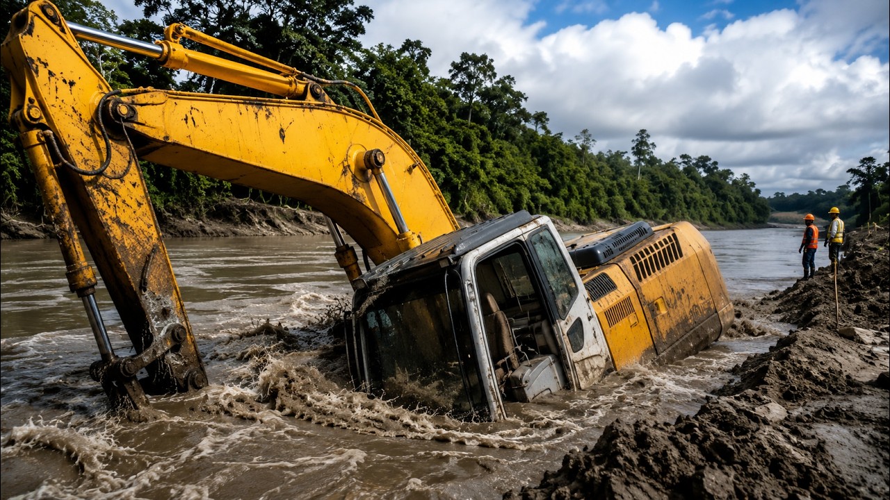 How Operators Save Machines From Disaster. Heavy Machinery Recovery Documentary