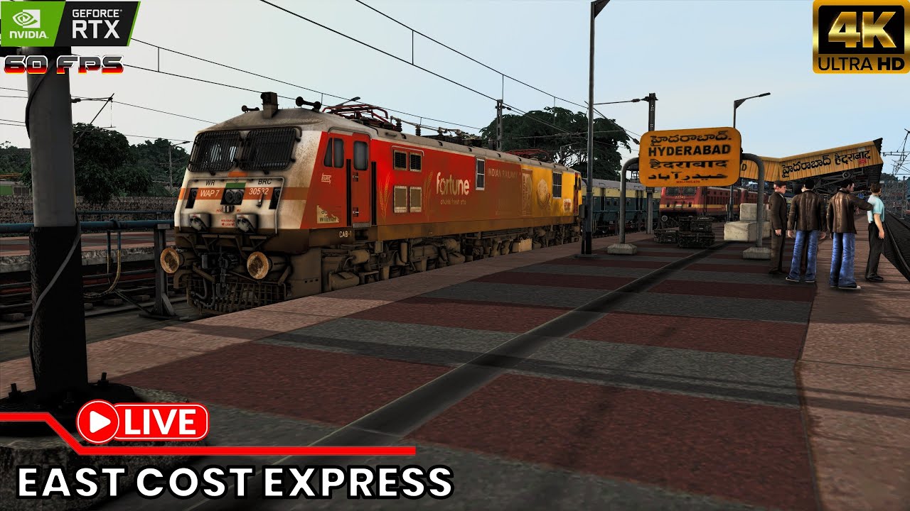 18046 HYDERABABD SHALIMAR EAST COST EXPRESS LIVE RAILWORKS..