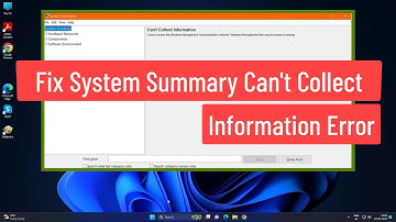 Fix System Summary Can