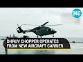 Watch: Navy's Dhruv chopper lands on aircraft carrier Vikrant as Union minister reviews warship