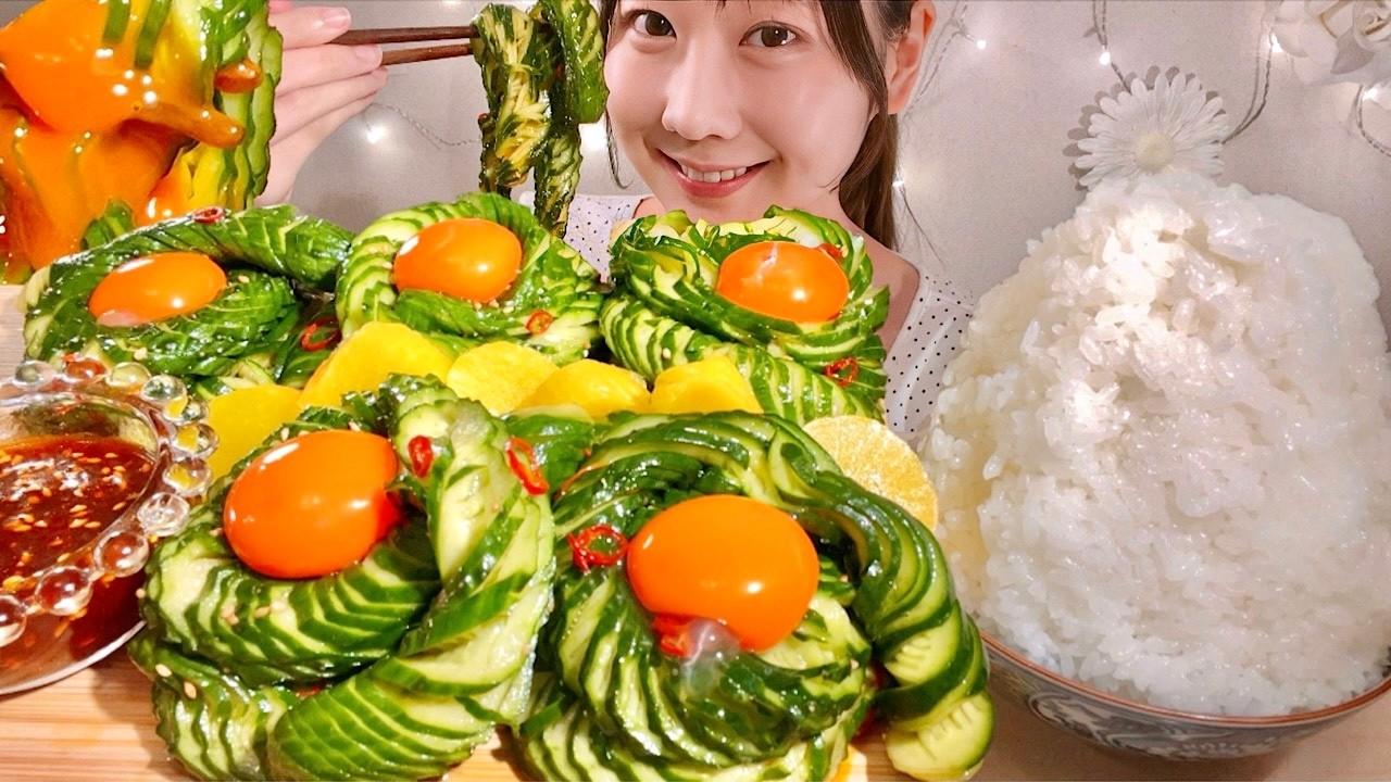 ASMR Cucumber Pickles【Mukbang/ Eating Sounds】【English Subtitles】 