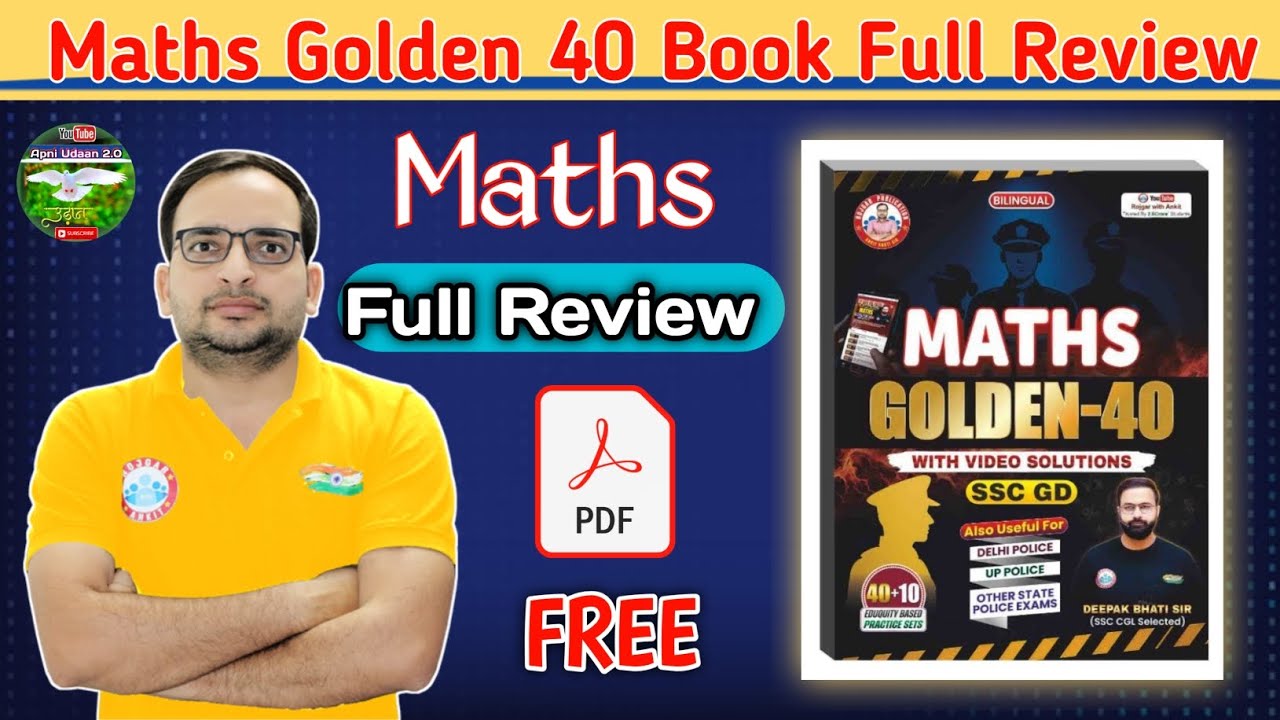 Maths Golden 40 Book Full Review || Math Golden 40 Book SSC GD 2026 || Deepak Bhati Sir SSC GD 2026
