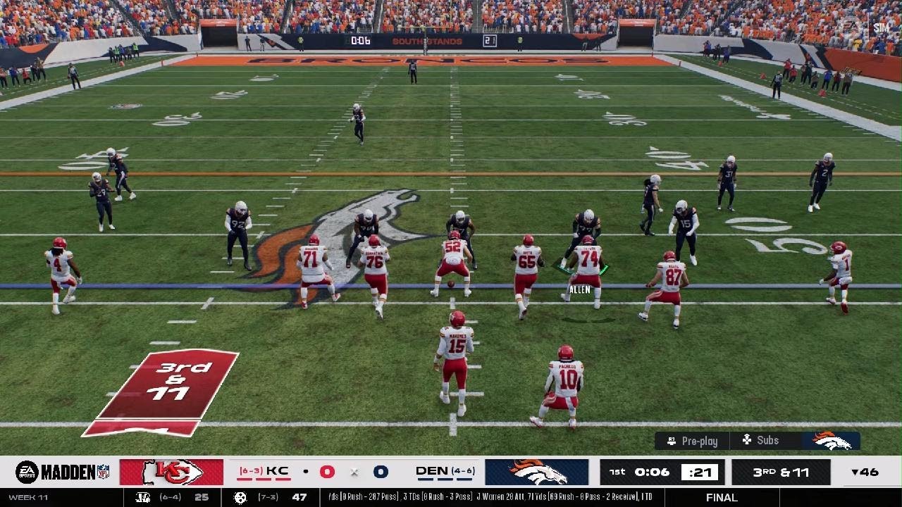 Chiefs at Broncos week 11