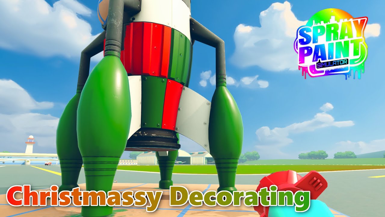 SPRAY PAINT SIMULATOR - Christmassy Decorating