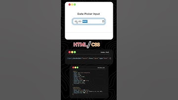 Create STUNNING Custom Date Picker Inputs with HTML & CSS | No JavaScript Needed