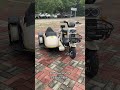 Electric vehicle with three wheels changing into two wheels, factory straight hair#electric#factory