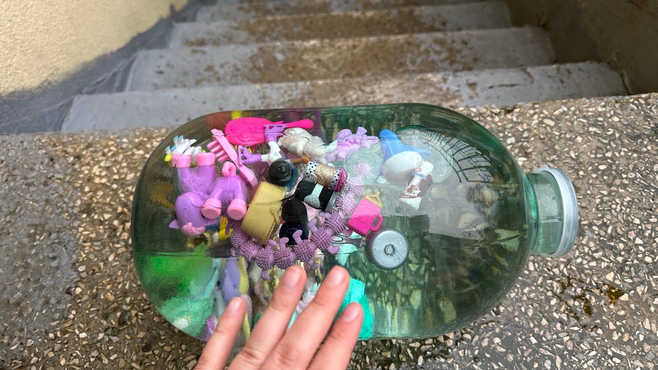 Breaking glass bottles 🙀🔥A Crushing Crunchy & Soft Things !🚧⚠️ 