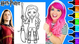 Coloring Cute Ginny Weasley Harry Potter Coloring Page | Ohuhu Art Markers Update