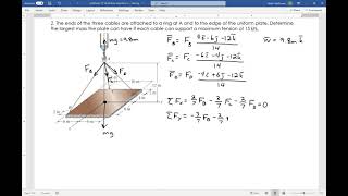 ENGR 220 3D Particle Equilibrium Example 2