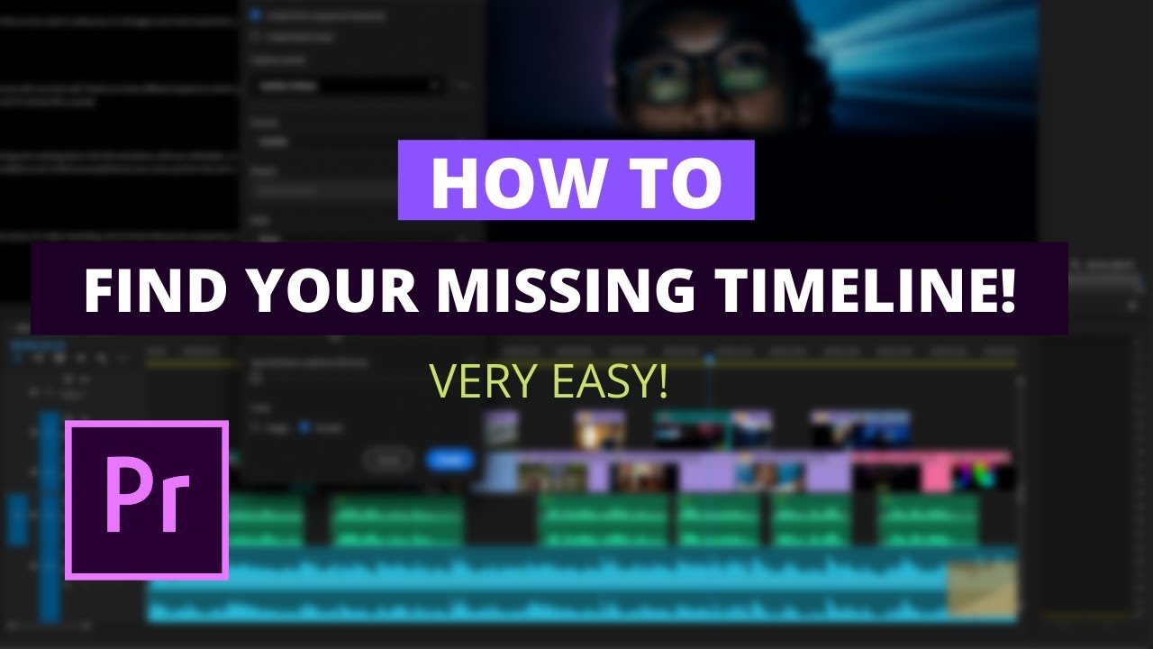 Find Your Missing Timeline! (Premiere Pro Tutorial)